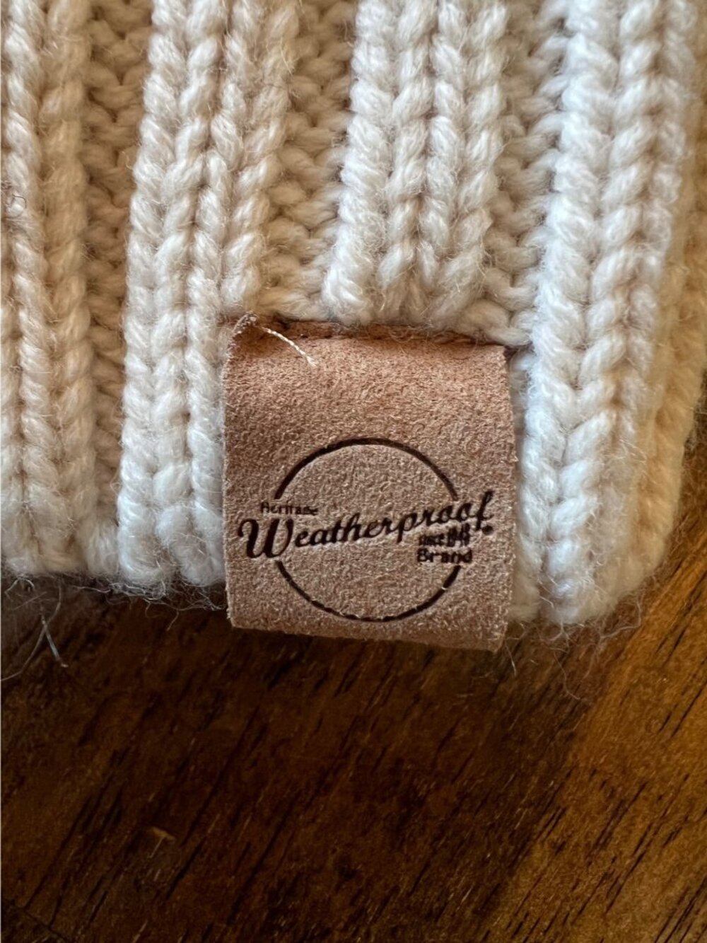 Weatherproof Cream Cable Knit Fishman Sweater Classic Holiday Winter Ski Medium - Picture 7 of 12